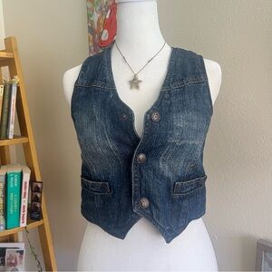 denim mini vest 🐴